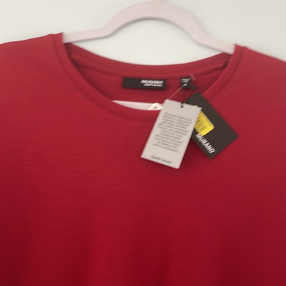 Murano Men’s Liquid Luxury Short Sleeve T-Shirt/L Maroon/has tags - Picture 3 of 5